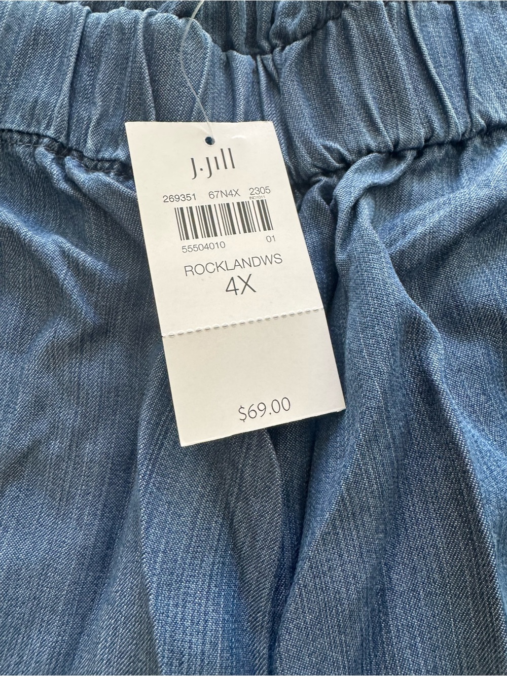 J. Jill pull on blue lightweight denim shorts NWT size 4X - Picture 5 of 8